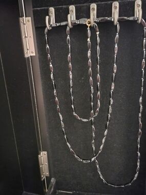 Black Bead Necklace for Women